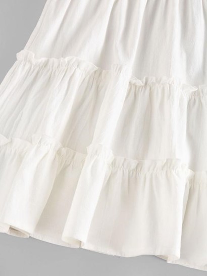 Smocked Ruffle Sleeveless Tiered Dress - Image 4