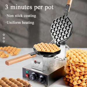 Electric Waffle Maker Nonstick Plate Cake Baking Machine Round Waffle Kitchen Appliance