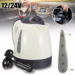 12V Travel Car Van Lorry Kettle 12 V Volt Water Boiler w/ Cigarette Lighter Plug