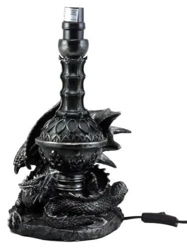 Climbing Gothic Dragon Desktop Table Lamp Statue Decor With Shade 19"H - Image 2