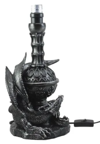 Climbing Gothic Dragon Desktop Table Lamp Statue Decor With Shade 19"H - Image 3