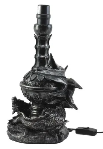 Climbing Gothic Dragon Desktop Table Lamp Statue Decor With Shade 19"H - Image 4