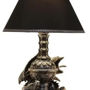 Climbing Gothic Dragon Desktop Table Lamp Statue Decor With Shade 19"H