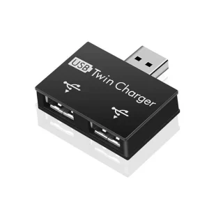 USB 2.0 splitter 1 male port to 2 female ports USB hub adapter converter used for mobile phones laptops peripheral computers charging accessories