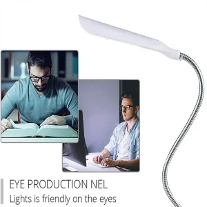 Eye Caring Table Lamp Long Flexible Gooseneck Battery Powered LED Desk Lamp