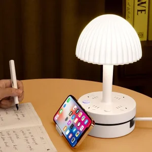 Modern Bedside Lamp with Dimmable Warm Light for Nursery, Bedroom, and Night Reading