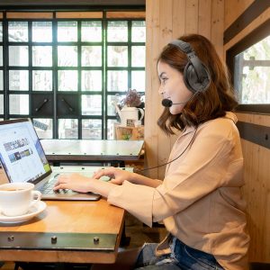 Computer head-mounted office business headset student online class game internet bar headset desktop headset