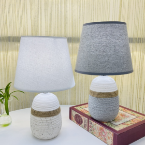 Table lamp around hemp rope simple bed & breakfast applicable decorative lamp versatile home ceramic craft table lamp