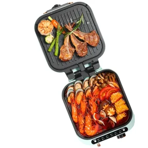 Household electric BBQ grill baking pan multifunctional pancake deepen double-sided heating frying pancake pan kitchen appliance