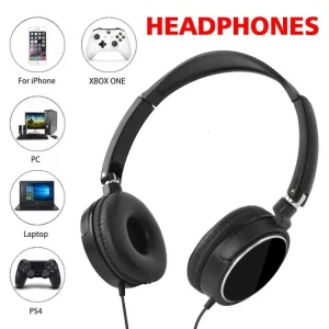Foldable Adjustable Headband Wired Headphones 35mmType C Bass Stereo Headphones